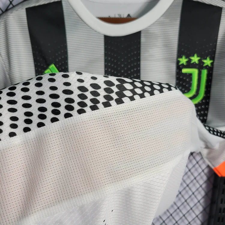 2019/2020 Retro Juventus Joint Edition Black and White Stripes Soccer Jersey