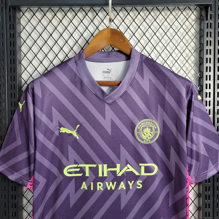 2023/2024 Manchester City Goalkeeper Purple Football Shirt