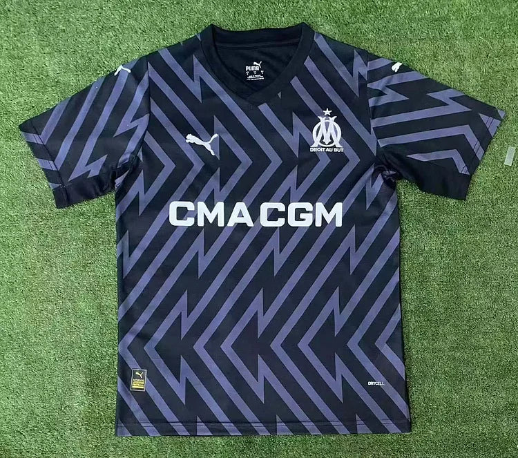 2023/2024 Olympique de Marseille Goalkeeper Black Soccer Jersey