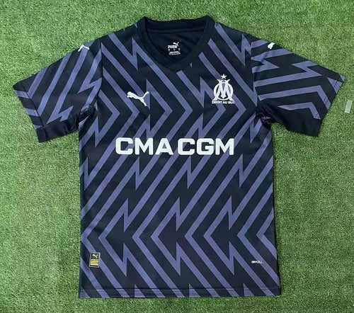 2023/2024 Olympique de Marseille Goalkeeper Black Soccer Jersey