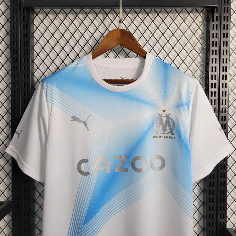 2023/2024 Olympique de Marseille Fourth Away 30th Anniversary Edition White Football Jersey