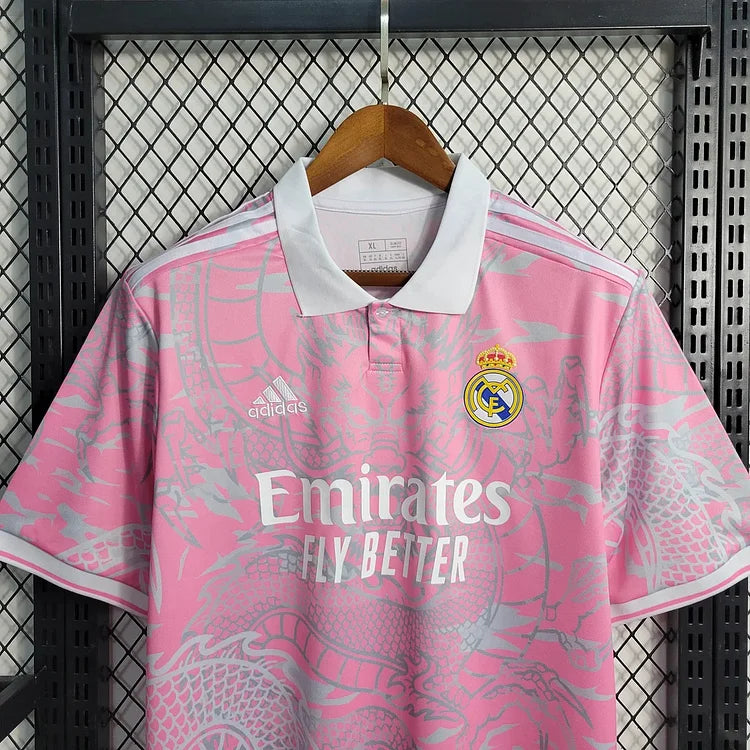 2023/2024 Real Madrid Chinese Dragon Pink Football Shirt