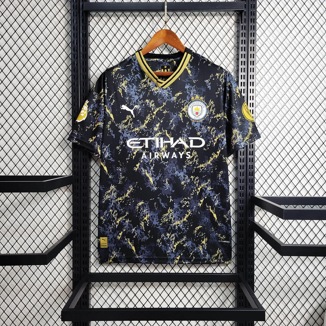 2023/2024 Manchester City Special Edition Schwarzes Fußballtrikot