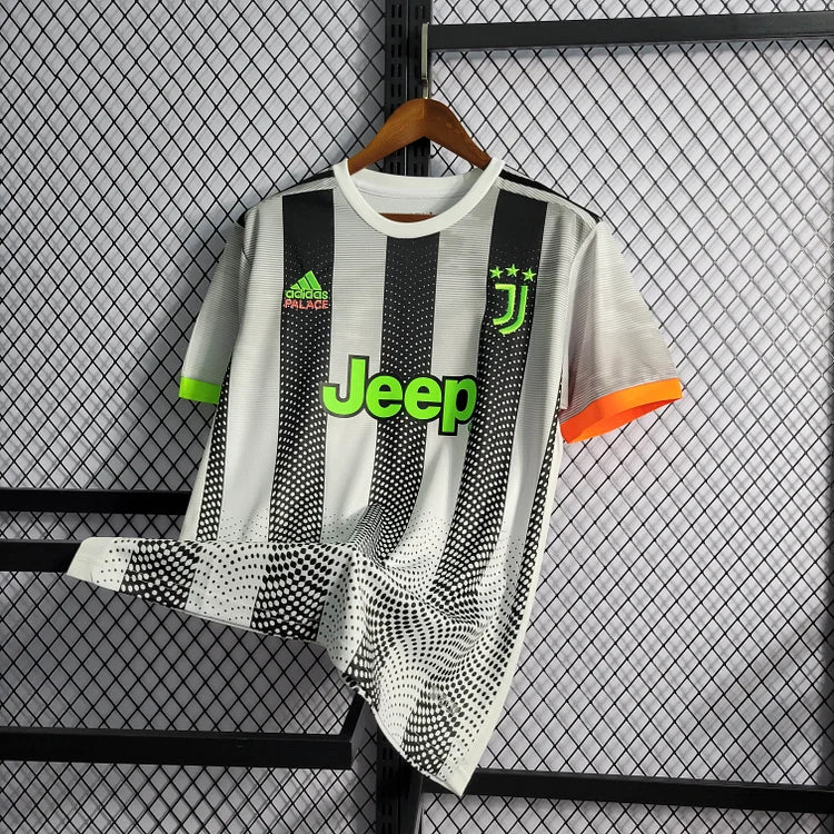 2019/2020 Retro Juventus Joint Edition Black and White Stripes Soccer Jersey