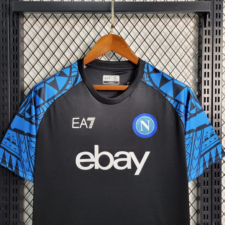 2023/2024 Napoli Training Wear Schwarzes Fußballtrikot